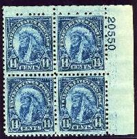 Sc. 695   VF NH plate block of 4     $55.00