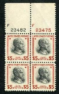 Sc. 834    VF NH plate block 4    $325.00