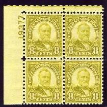 Sc. 640   VF NH plate block of 4    $21.00