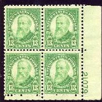 Sc. 694    VF NH plate block of 4     $27.50