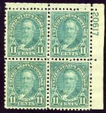 Sc. 692    1931 Rotary Press Regular Issue.  VF+ never hinged plate block of 4    $30.00