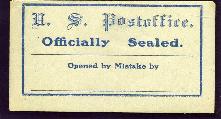 LOX-17.  Type Set Seal.  Moderately scarce VF hinged example.     $125.00