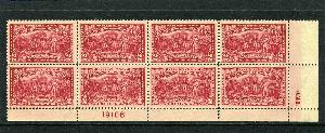 Saratoga Sc 644 Never hinged plate block 8 $100.00